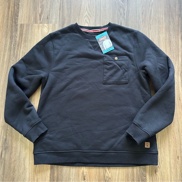 Coleman Mens Large Bonded Pullover Work Sweatshirt Pocket Comfort Fit Fleece NEW - Picture 1 of 12